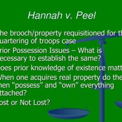 Hannah v peel case brief