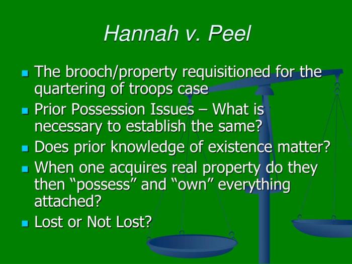 Hannah v peel case brief