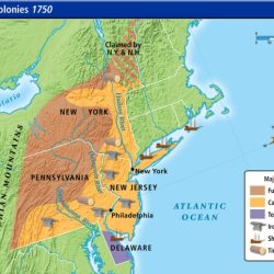 Delaware river map 13 colonies