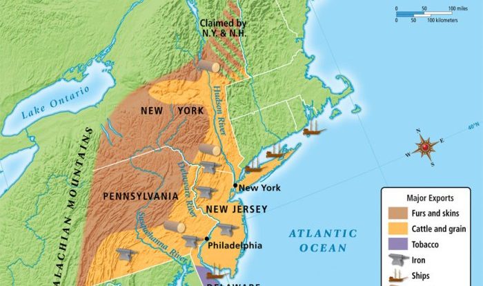 Delaware river map 13 colonies