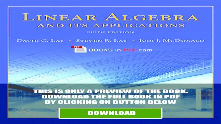 Linear algebra and its applications david lay 5th edition